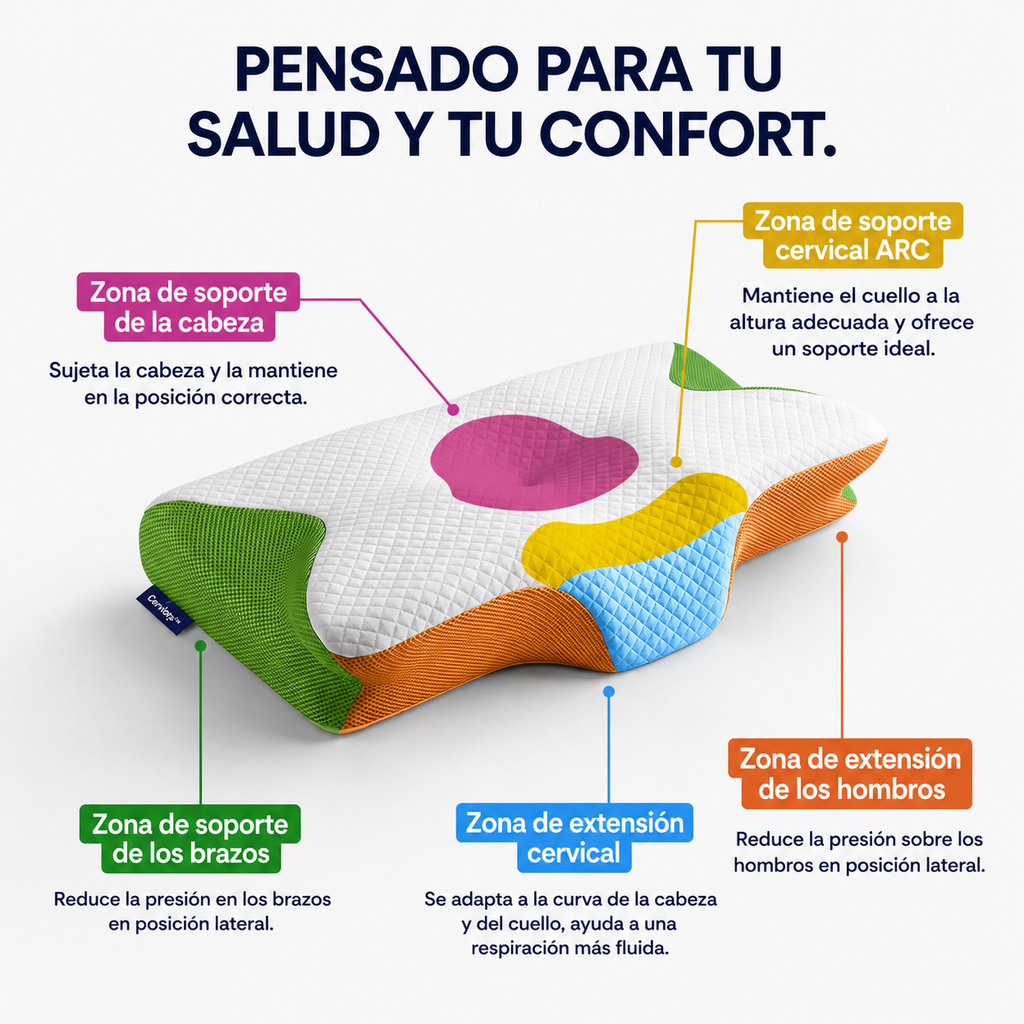 Cerviora™ | Almohada Cervical Ergonómica Original